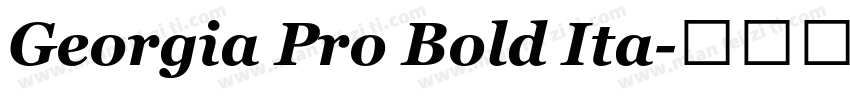 Georgia Pro Bold Ita字体转换